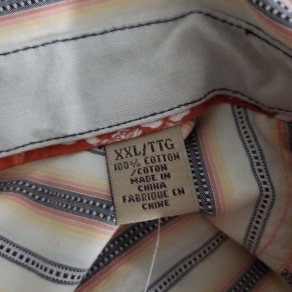 NWT TOMMY BAHAMA STRIPED LONG SLEEVE SALSA Sz XXL - Picture 4 of 7